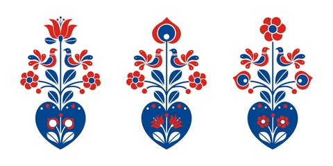 Hungarian folk vector motif