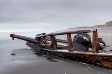 Schooner Daring Uncovered After 153 Years Under The Sand, Muriwai Beach, New Zealand