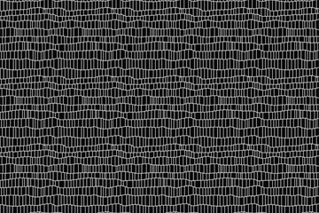 Wall Mural - Dynamic digital seamless unique creative black and white mesh texture pattern, abstract background. Design element.