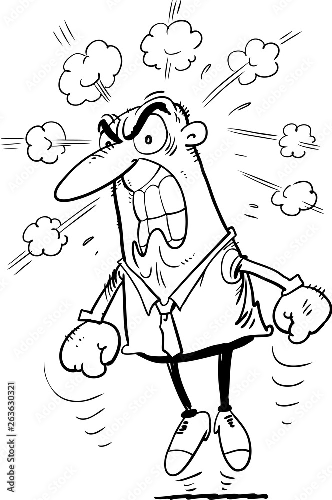 person screaming drawing cartoon