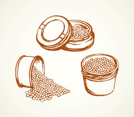 Sticker - Caviar. Vector drawing