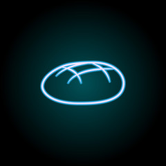 Poster - bread neon icon. Elements of Food set. Simple icon for websites, web design, mobile app, info graphics