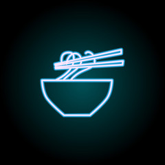 Aufkleber - Chinese plate neon icon. Elements of Food set. Simple icon for websites, web design, mobile app, info graphics