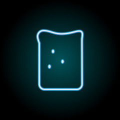 Poster - toasts neon icon. Elements of Food set. Simple icon for websites, web design, mobile app, info graphics