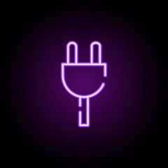Poster - fork. Cord neon icon. Elements of construction set. Simple icon for websites, web design, mobile app, info graphics