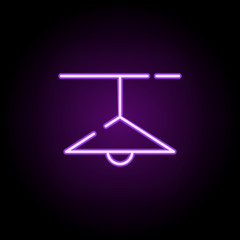 Poster - chandelier, lamp neon icon. Elements of construction set. Simple icon for websites, web design, mobile app, info graphics