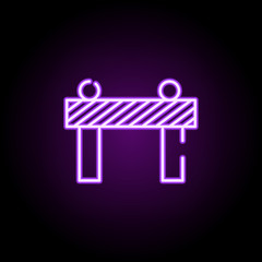 Poster - road panel neon icon. Elements of construction set. Simple icon for websites, web design, mobile app, info graphics