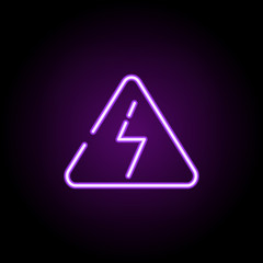 Fototapete - the sign dangerous neon icon. Elements of construction set. Simple icon for websites, web design, mobile app, info graphics