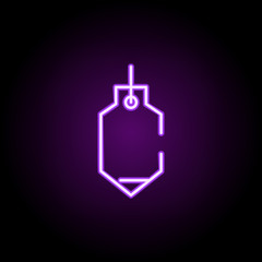 Poster - sinker neon icon. elements of construction set. simple icon for websites, web design, mobile app, in