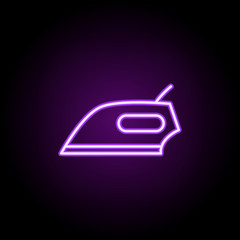 Poster - iron neon icon. Elements of web set. Simple icon for websites, web design, mobile app, info graphics