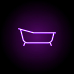 Poster - bath neon icon. Elements of web set. Simple icon for websites, web design, mobile app, info graphics