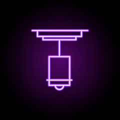 Poster - chandelier neon icon. Elements of web set. Simple icon for websites, web design, mobile app, info graphics