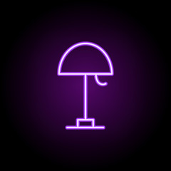 Poster - table lamp neon icon. Elements of web set. Simple icon for websites, web design, mobile app, info graphics