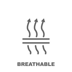 Poster - Breathable icon. Element of row matterial icon. Thin line icon for website design and development, app development. Premium icon