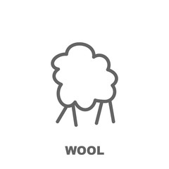 Poster - Wool icon. Element of row matterial icon. Thin line icon for website design and development, app development. Premium icon
