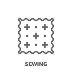 Poster - Sewing icon. Element of row matterial icon. Thin line icon for website design and development, app development. Premium icon
