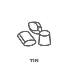Poster - Tin icon. Element of row matterial icon. Thin line icon for website design and development, app development. Premium icon