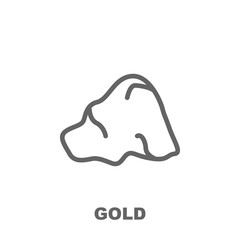 Poster - Gold icon. Element of row matterial icon. Thin line icon for website design and development, app development. Premium icon