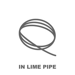 Poster - In lime pipe icon. Element of row matterial icon. Thin line icon for website design and development, app development. Premium icon