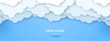 Cloudy paperart illustration