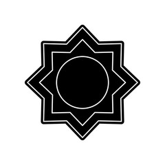 Poster - eight-pointed star icon. Element of Arabian for mobile concept and web apps icon. Glyph, flat icon for website design and development, app development