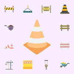 Poster - road cone colored icon. Building materials icons universal set for web and mobile