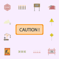 Poster - token of attention colored icon. Building materials icons universal set for web and mobile