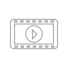 Canvas Print - cinematographic tape icon. Set of cinema  element icons. Premium quality graphic design. Signs and symbols collection icon for websites, web design, mobile app on white background