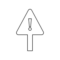 Poster - Warning icon. Element of Constraction tools for mobile concept and web apps icon. Outline, thin line icon for website design and development, app development