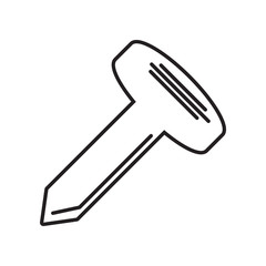 Poster - nail icon. Element of Constraction tools for mobile concept and web apps icon. Outline, thin line icon for website design and development, app development
