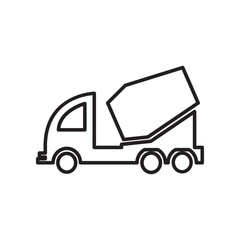 Poster - concrete mixer icon. element of constraction tools for mobile concept and web apps icon. outline, th