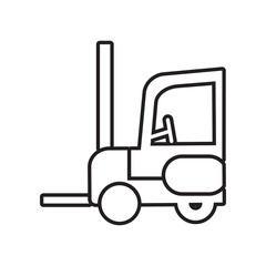 Poster - Forklift truck icon. Element of Constraction tools for mobile concept and web apps icon. Outline, thin line icon for website design and development, app development