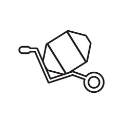 Poster - concrete mixer icon. element of constraction tools for mobile concept and web apps icon. outline, th
