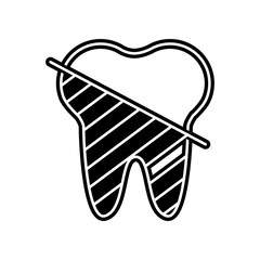 Wall Mural - tooth icon. Element of Dantist for mobile concept and web apps icon. Glyph, flat icon for website design and development, app development