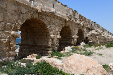 Wall Mural - Roman aqueducts Caesarea Maritima Israel