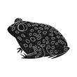 Vector illustration of toad and tropical icon. Collection of toad and points stock symbol for web.