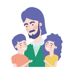 father with children avatar character