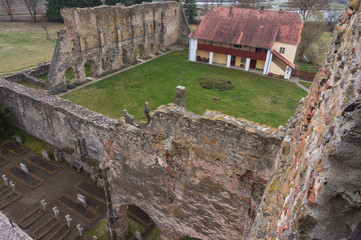 Ruins of medieval Carta Monastery,  a former Cistercian (Benedictine) Abbey in southern Transylvania 