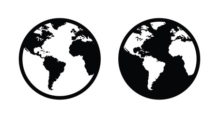 Poster - earth icon. globe icon. world icon. flat style - stock vector.