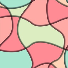 Fototapete - Stylish geometric vintage label in abstract style.