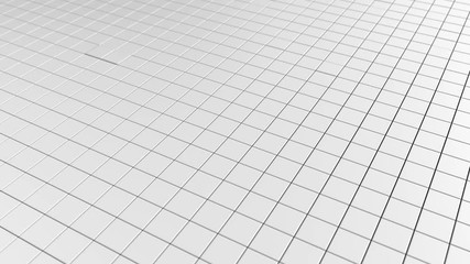 Poster - Abstract background with white moving cubes. Geometric footage with abstract wave effect. Motion design pattern. 3d loop animation. Seamless composition. 4K UHD