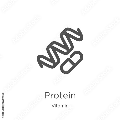 Fotografía protein icon vector from vitamin collection