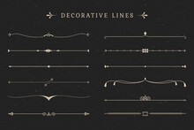 Vintage decorative lines collection