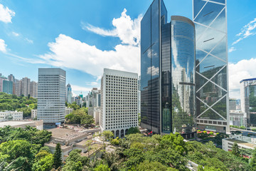 Poster - Skyline of downtown of Hong Kong city