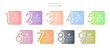 © Phoebe Yu - Vector infographic design UI template colorful gradient 9 relief number labels and icons