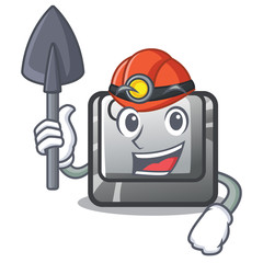 Sticker - Miner button Q in the character shape