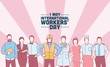 international Worker's day . Labor Day Poster With People Of Different Occupations, diverse workers of various professions and specialists. 