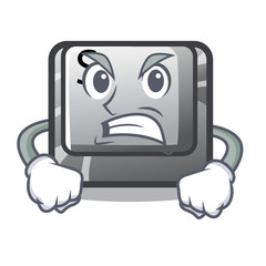 Sticker - Angry button S on a computer cartoon