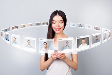 Sticker - Close up photo reader she her lady check lots email telephone share repost like heart addiction page globe forum illustration pictures dating site futuristic creative design isolated grey background