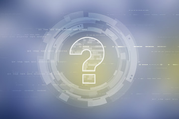 Poster -   2d illustration question mark